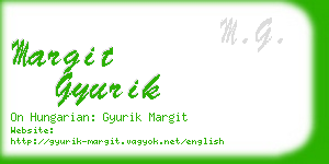 margit gyurik business card